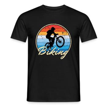 Vélo Cyclisme Vélo cadeau de style vintage - T-shirt homme - noir - Devant - AI Model Male 178 light (178cm)