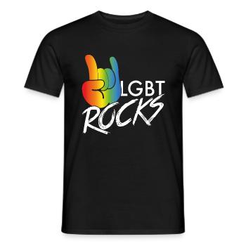 LGBT rock - T-shirt homme - noir - Devant - AI Model Male 178 light (178cm)
