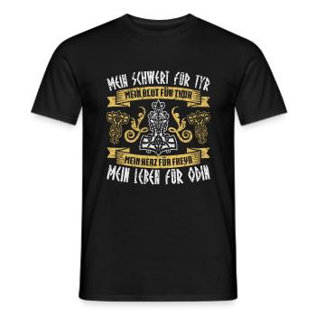 Mein Blut für Thor - Männer T-Shirt - Schwarz - Vorne - AI Model Male 178 light (178cm)