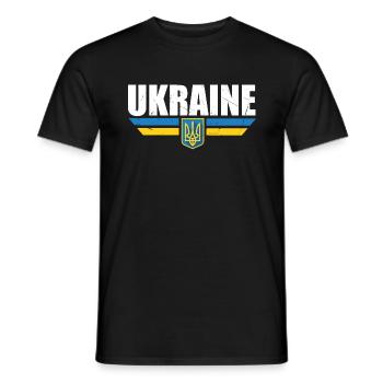 ukraine - Männer T-Shirt - Schwarz - Vorne - AI Model Male 178 light (178cm)