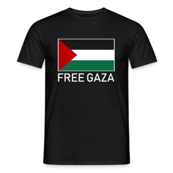 FREE GAZA Palestine Idée cadeau Islam - T-shirt homme - noir - Devant - AI Model Male 178 light (178cm)