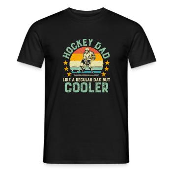 Mens Hockey Dad wie ein normaler Dad, aber cooler - Männer T-Shirt - Schwarz - Vorne - AI Model Male 178 light (178cm)