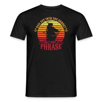 Sonnenuntergang Schiff - Männer T-Shirt - Schwarz - Vorne - AI Model Male 178 light (178cm)