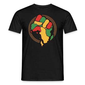 Afro Black Girl Pride Afro Girl Afrocentrique - T-shirt homme - noir - Devant - AI Model Male 178 light (178cm)