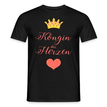 Königin der Herzen - Krone Herz im Vintage Style - Männer T-Shirt - Schwarz - Vorne - AI Model Male 178 light (178cm)