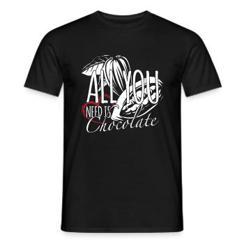 Schokolade - Männer T-Shirt - Schwarz - Vorne - AI Model Male 178 light (178cm)