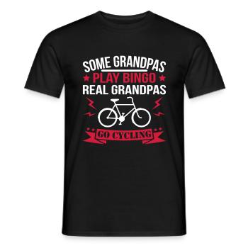 Real Grandpas faire du vélo - T-shirt homme - noir - Devant - AI Model Male 178 light (178cm)