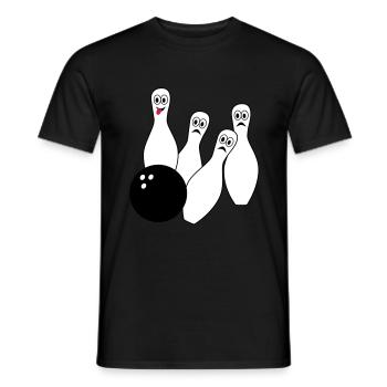 Bowling, Kegeln - Männer T-Shirt - Schwarz - Vorne - AI Model Male 178 light (178cm)