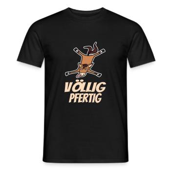 Drôle de chemise de cheval COMPLÈTEMENT PRÊT - Burnout - T-shirt homme - noir - Devant - AI Model Male 178 light (178cm)