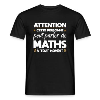 Mathématicien prof de maths mathématique cadeau - T-shirt homme - noir - Devant - AI Model Male 178 light (178cm)