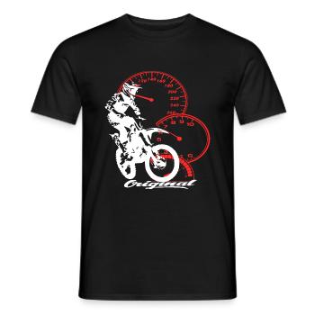 Motorcycle Moto Cross Enduro - Men's T-Shirt - black - Front - AI Model Male 178 light (178cm)