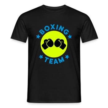 Boxing team (Boxhandschuhe, Kreis, Sterne) - Männer T-Shirt - Schwarz - Vorne - AI Model Male 178 light (178cm)