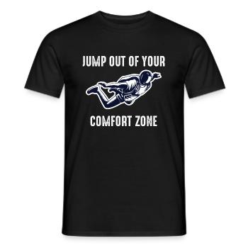 Parachutisme Sautez hors de votre zone de confort - T-shirt homme - noir - Devant - AI Model Male 178 light (178cm)