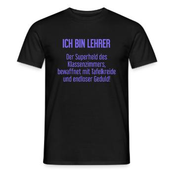 Lehrer - Der Superheld des Klassenzimmers! - Männer T-Shirt - Schwarz - Vorne - AI Model Male 178 light (178cm)