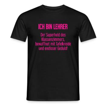 Lehrer - Der Superheld des Klassenzimmers! - Männer T-Shirt - Schwarz - Vorne - AI Model Male 178 light (178cm)