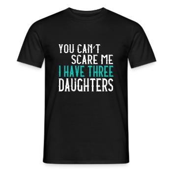 Drei Töchter Mutter Vater Mama Papa Väter Geschenk - Männer T-Shirt - Schwarz - Vorne - AI Model Male 178 light (178cm)