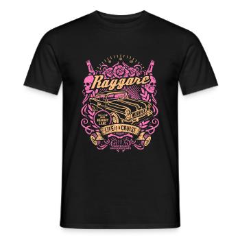 Raggare Schweden Greaser Culture T Shirt Design - Männer T-Shirt - Schwarz - Vorne - AI Model Male 178 light (178cm)