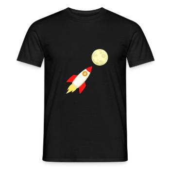 Bitcoin sur la lune - T-shirt homme - noir - Devant - AI Model Male 178 light (178cm)