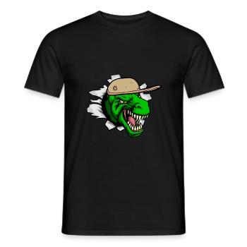 Cool T Rex amateur de dinosaures d'art de tête T-Rex - T-shirt homme - noir - Devant - AI Model Male 178 light (178cm)