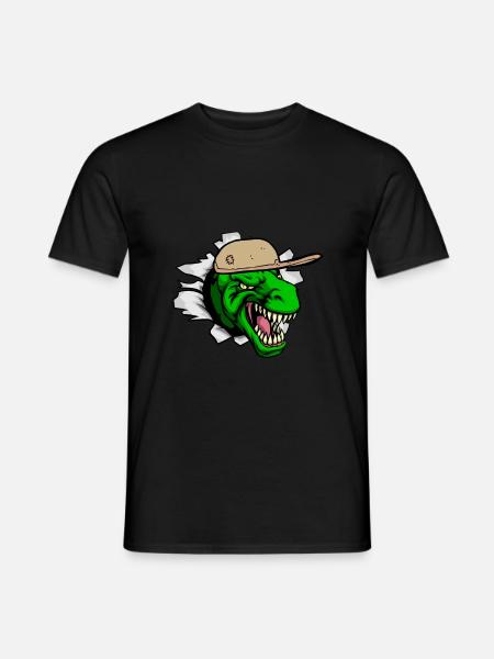 Cool T Rex amateur de dinosaures d'art de tête T-Rex - T-shirt homme - noir
