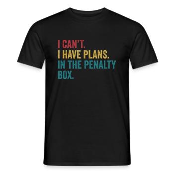 Eishockey Ich habe Pläne in der Penalty Box Lustig - Männer T-Shirt - Schwarz - Vorne - AI Model Male 178 light (178cm)