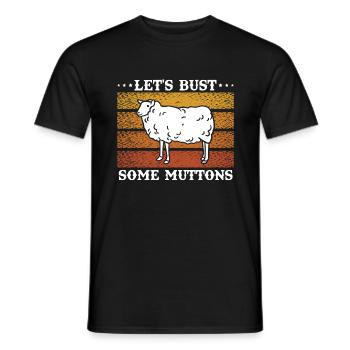 Sortons quelques moutons vintage de mouton cadeau - T-shirt homme - noir - Devant - AI Model Male 178 light (178cm)
