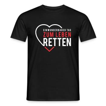 Ein wunderbarer Tag zum Leben retten - Männer T-Shirt - Schwarz - Vorne - AI Model Male 178 light (178cm)