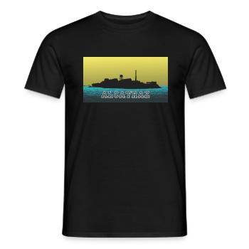 Alcatraz - Männer T-Shirt - Schwarz - Vorne - AI Model Male 178 light (178cm)