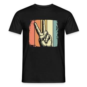 peace - Men's T-Shirt - black - Front - AI Model Male 178 light (178cm)