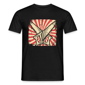 Säge - Männer T-Shirt - Schwarz - Vorne - AI Model Male 178 light (178cm)