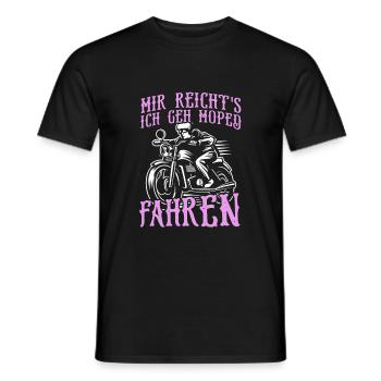 Mir reichts ich geh Moped fahren T-Shirt Design - Männer T-Shirt - Schwarz - Vorne - AI Model Male 178 light (178cm)