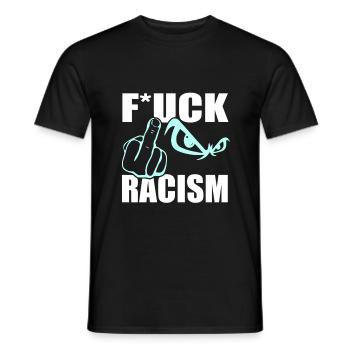 FCK Racism FCK NZS Against Right - T-shirt homme - noir - Devant - AI Model Male 178 light (178cm)