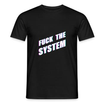 Fuck le système - T-shirt homme - noir - Devant - AI Model Male 178 light (178cm)