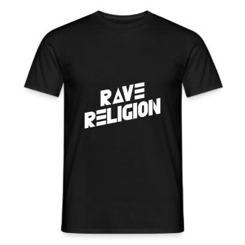 Rave Religion Rave White - Men's T-Shirt - black - Front - AI Model Male 178 light (178cm)