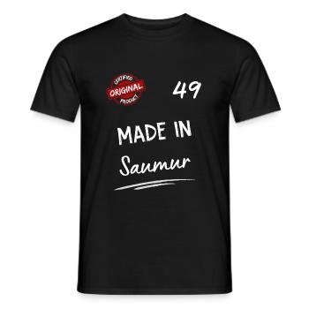 Saumur - Männer T-Shirt - Schwarz - Vorne - AI Model Male 178 light (178cm)