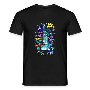Statue de la liberté - T-shirt homme - noir - Devant - AI Model Male 178 light (178cm)