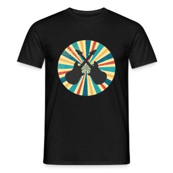Vintage Gitarre - Männer T-Shirt - Schwarz - Vorne - AI Model Male 178 light (178cm)