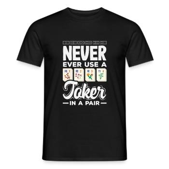 Drôle Mahjong Gamer Cadeau Ma Jiang - T-shirt homme - noir - Devant - AI Model Male 178 light (178cm)