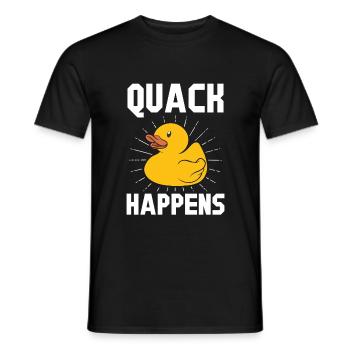 canards en caoutchouc cadeau jaune canard coin-coin se produit - T-shirt homme - noir - Devant - AI Model Male 178 light (178cm)