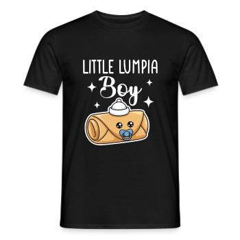 Little Lumpia Boy Spring Rolls - Men's T-Shirt - black - Front - AI Model Male 178 light (178cm)