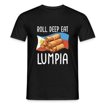 Lumpia Filipino Spring Rolls - Men's T-Shirt - black - Front - AI Model Male 178 light (178cm)