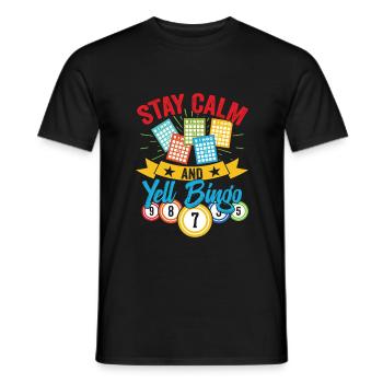 Bingo Gift Bingo Player Bingo Party - Men's T-Shirt - black - Front - AI Model Male 178 light (178cm)
