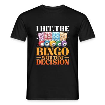 Bingo Fun Gift Bingo Lover - Men's T-Shirt - black - Front - AI Model Male 178 light (178cm)