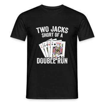 Pinochle Players Jacks Double Run Cartes à jouer - T-shirt homme - noir - Devant - AI Model Male 178 light (178cm)