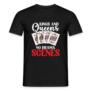 Pinochle Trick Prendre Jeu Drame Roi Reine - T-shirt homme - noir - Devant - AI Model Male 178 light (178cm)