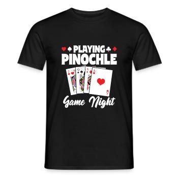 Playing Pinochle Game Night Penuchle Team - Männer T-Shirt - Schwarz - Vorne - AI Model Male 178 light (178cm)
