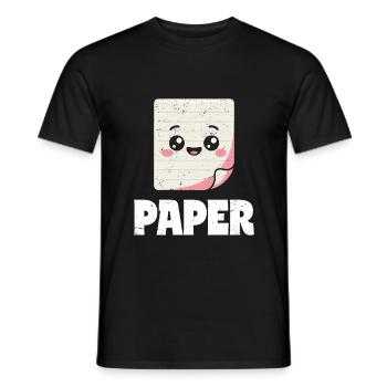 Ciseaux Pierre Papier Groupe École Jeu Papier Figurine - T-shirt homme - noir - Devant - AI Model Male 178 light (178cm)