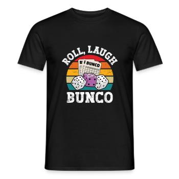 Retro Bunco Geschenk Bunco Shirt Würfeln - Männer T-Shirt - Schwarz - Vorne - AI Model Male 178 light (178cm)
