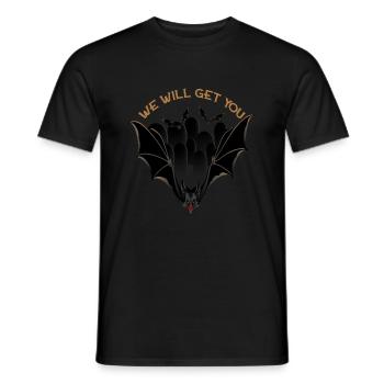 Fledermaus - Männer T-Shirt - Schwarz - Vorne - AI Model Male 178 light (178cm)