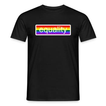 Equality - Männer T-Shirt - Schwarz - Vorne - AI Model Male 178 light (178cm)